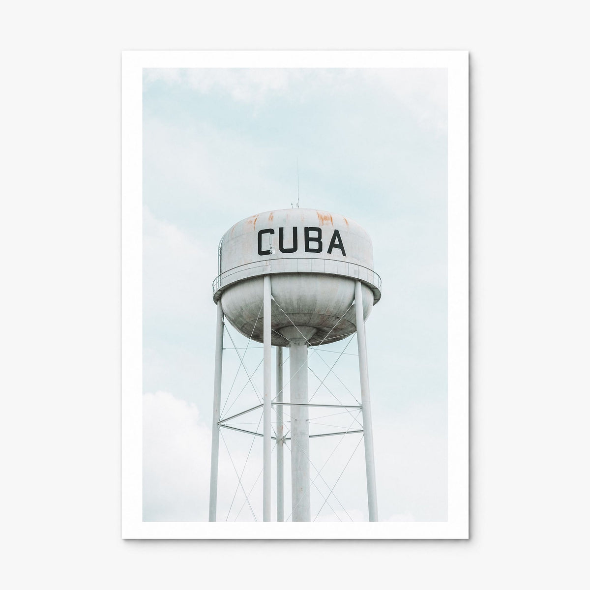 Water Tower Photo No 2 Poster, print only (unframed), white border