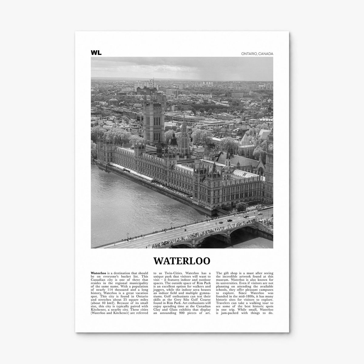 Waterloo Newspaper Poster, print only (unframed)
