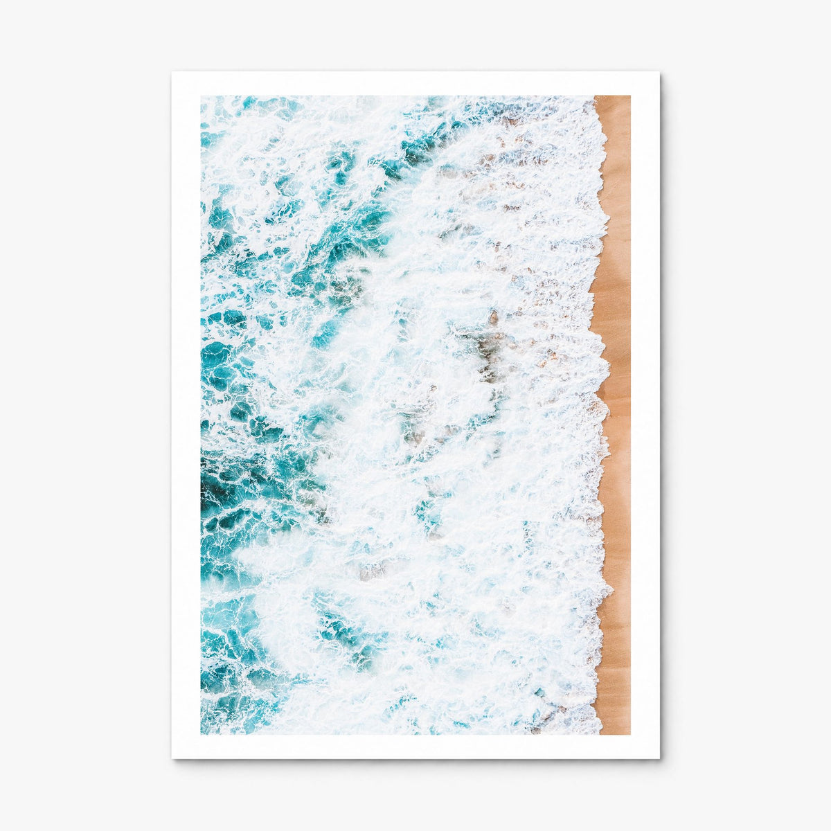 Waves Crashing Photo No 1 Poster, print only (unframed), white border