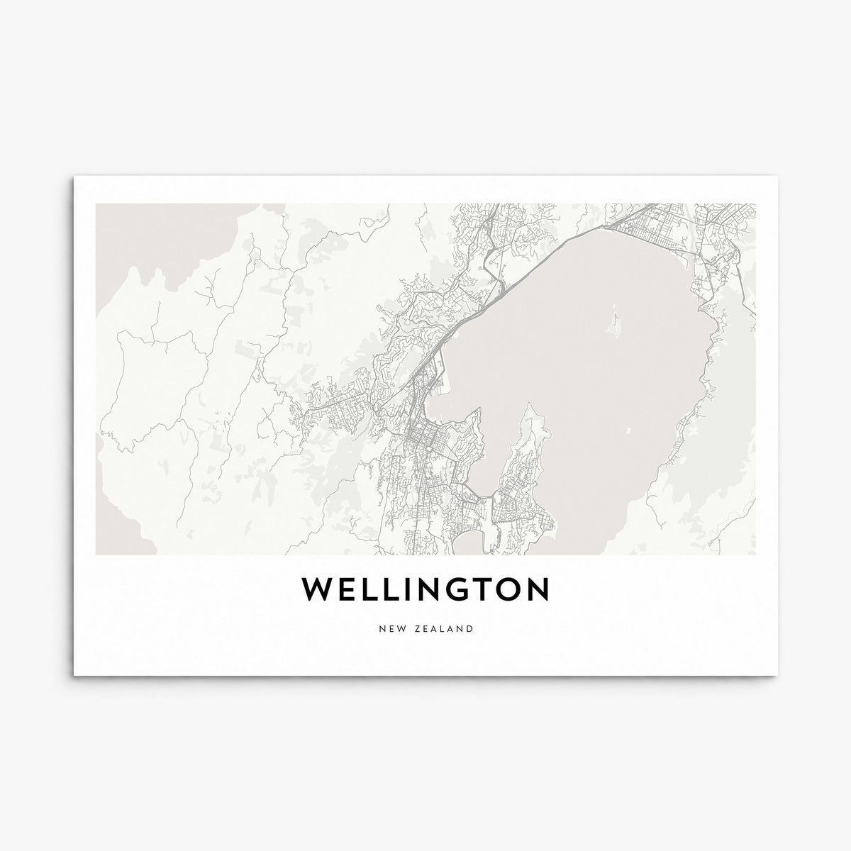 Wellington Map Poster, print only (unframed)