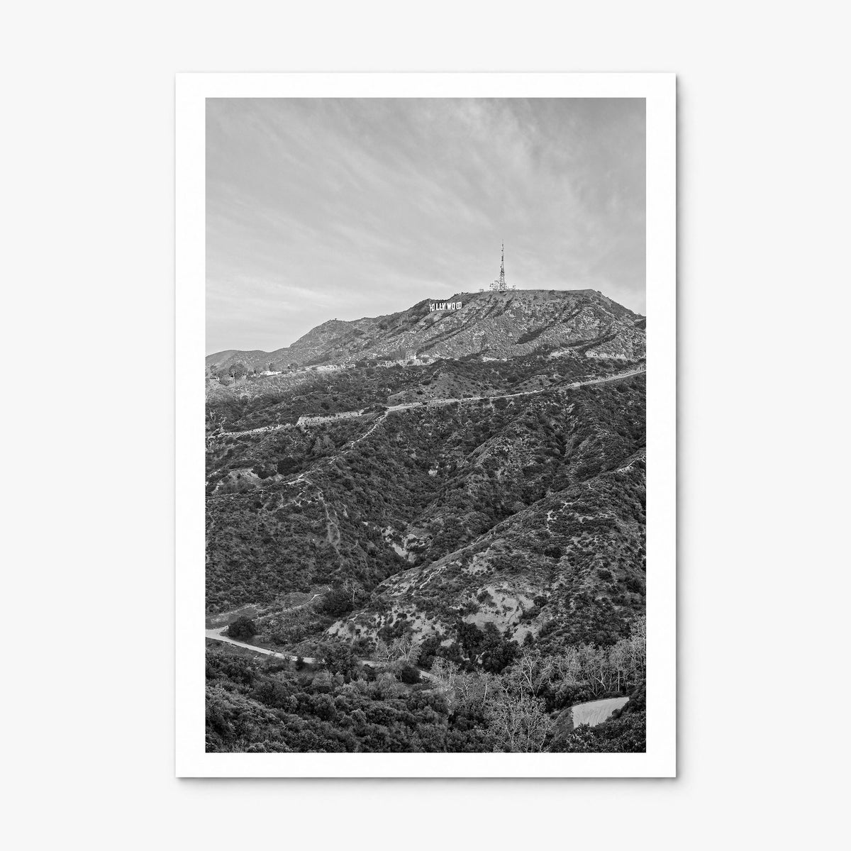 West Hollywood Photo Poster, print only (unframed), white border