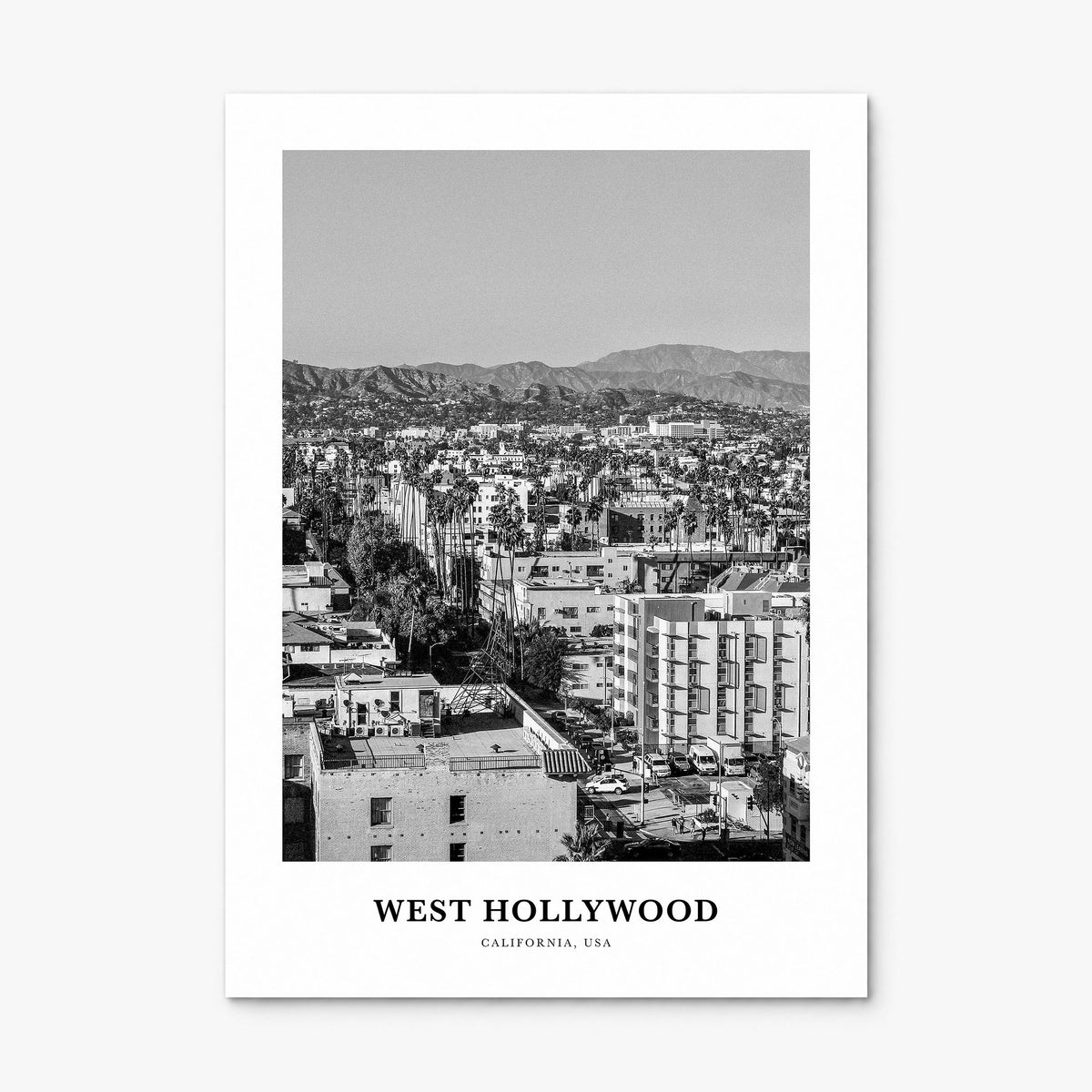 West Hollywood Classic Poster, print only (unframed)