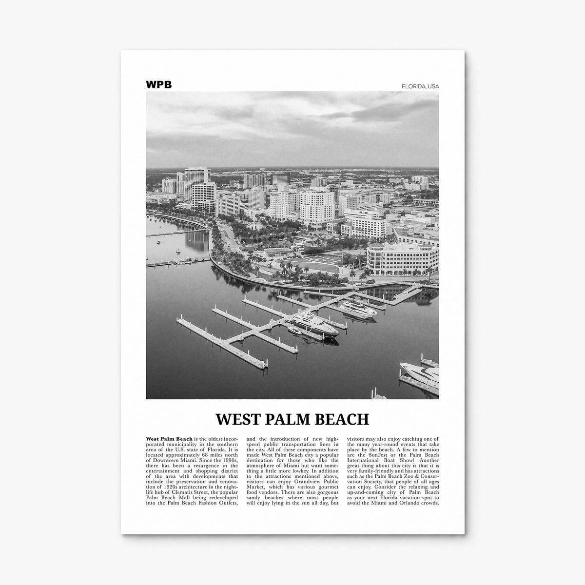West Palm Beach Newspaper No 1 Poster, print only (unframed)