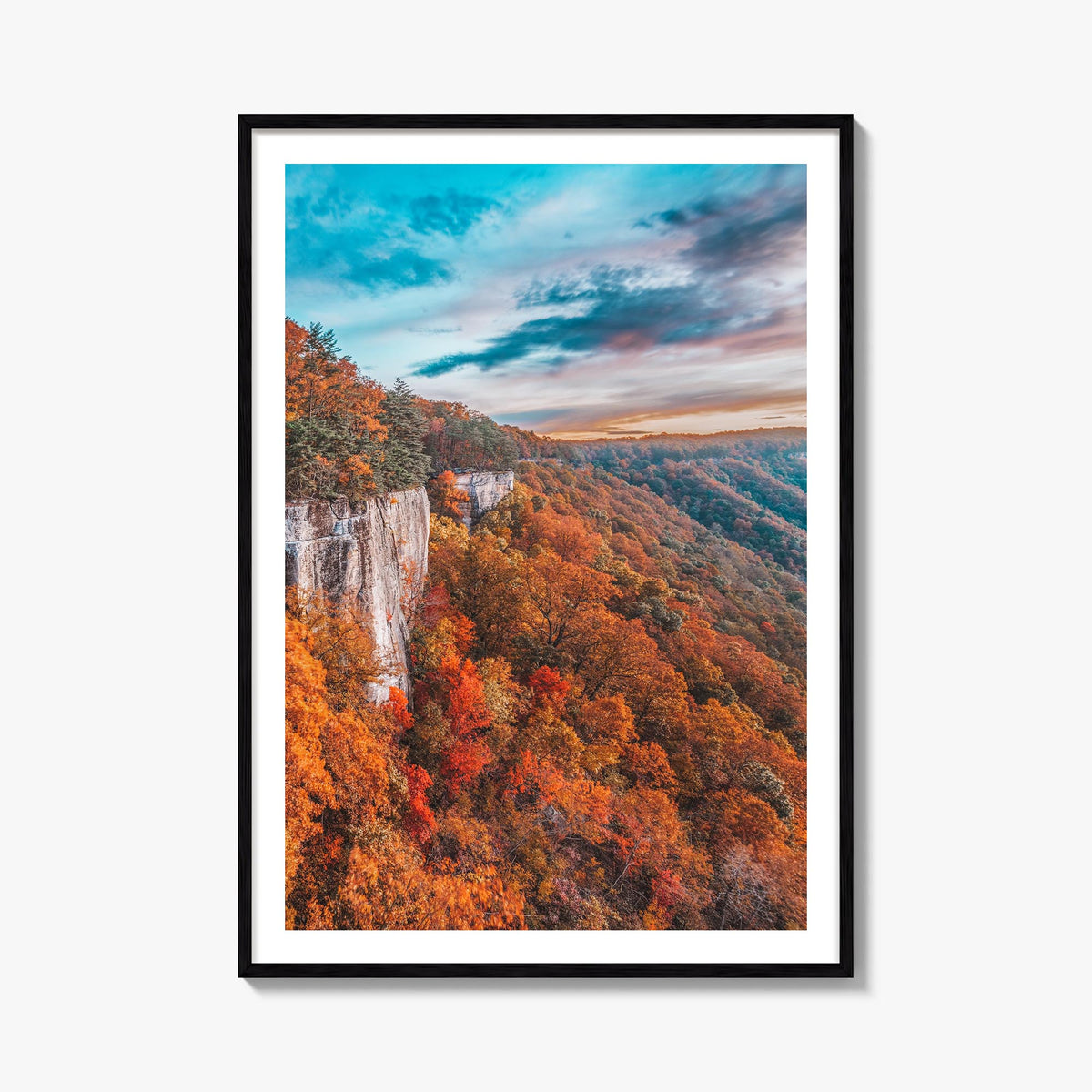 West Virginia colorful photo poster of United States – vertical wall art, unframed print shown in interior mockup