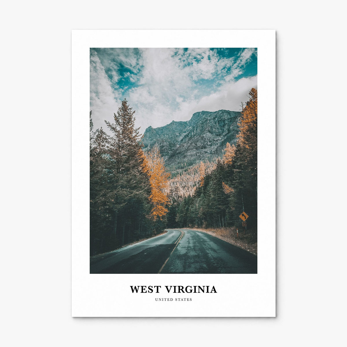 West Virginia Classic Poster, print only (unframed)