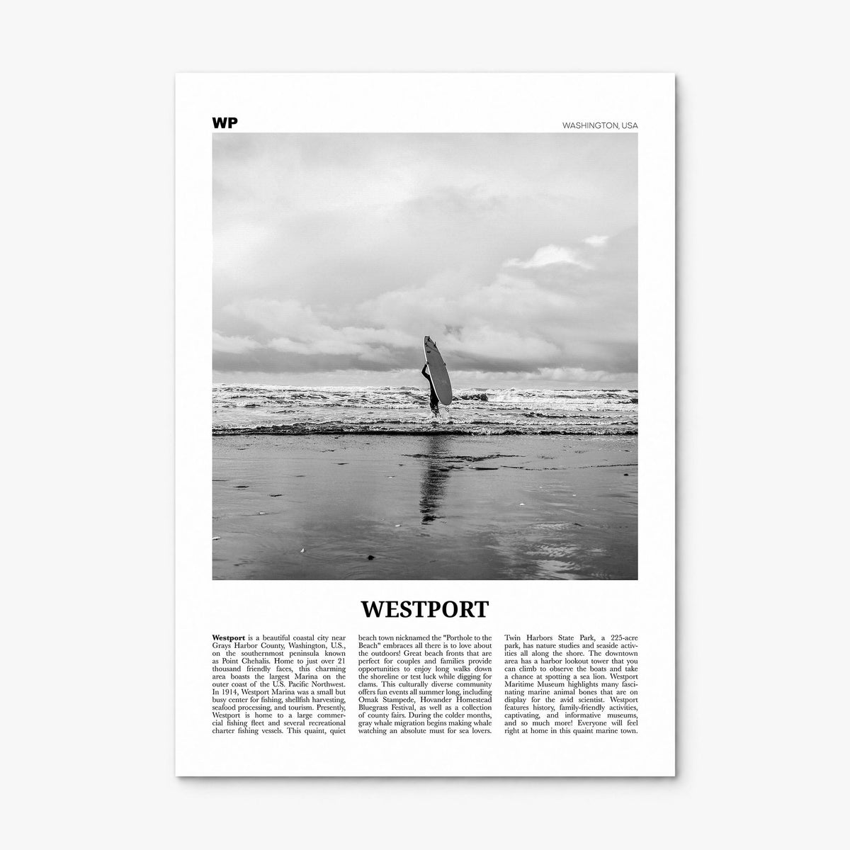 Westport, Washington Newspaper Poster, print only (unframed)