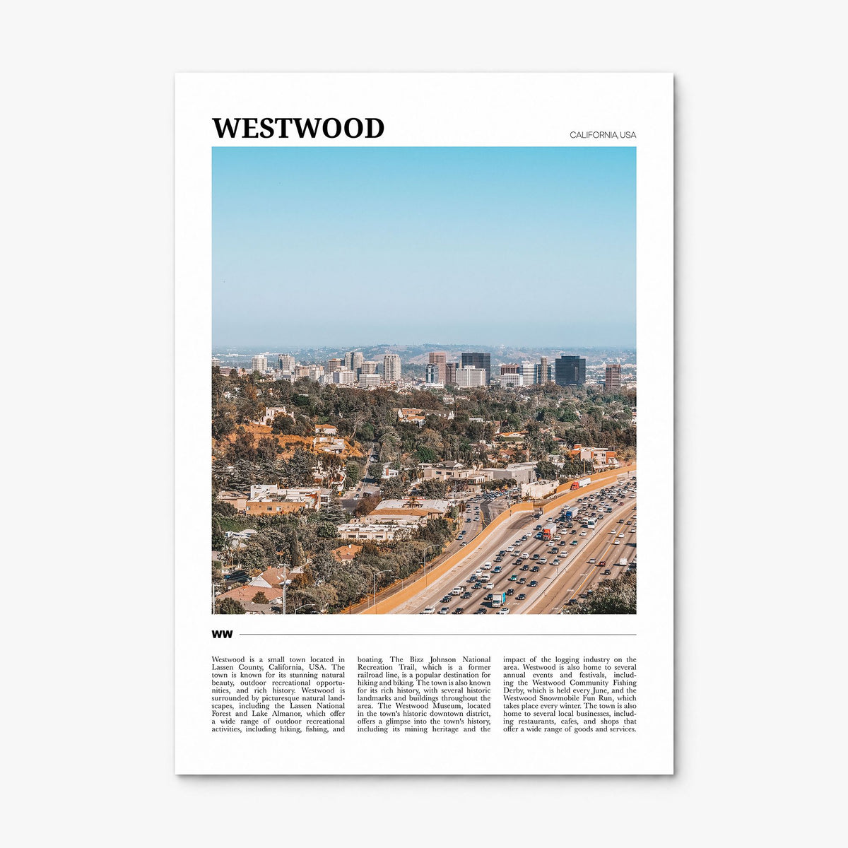 Westwood Travel Poster, print only (unframed)