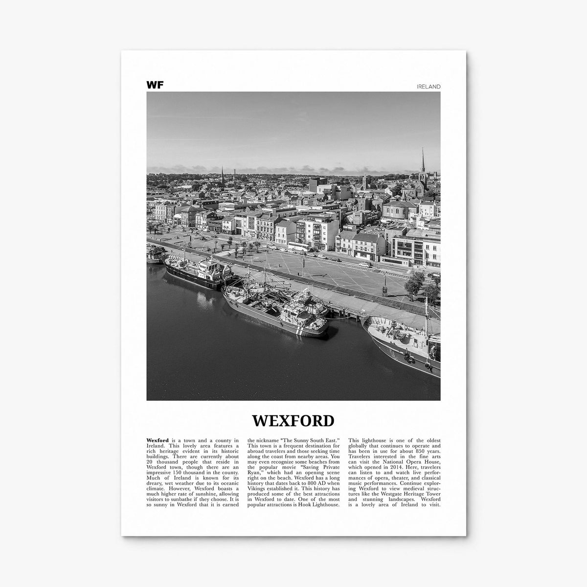 Wexford Newspaper Poster, print only (unframed)
