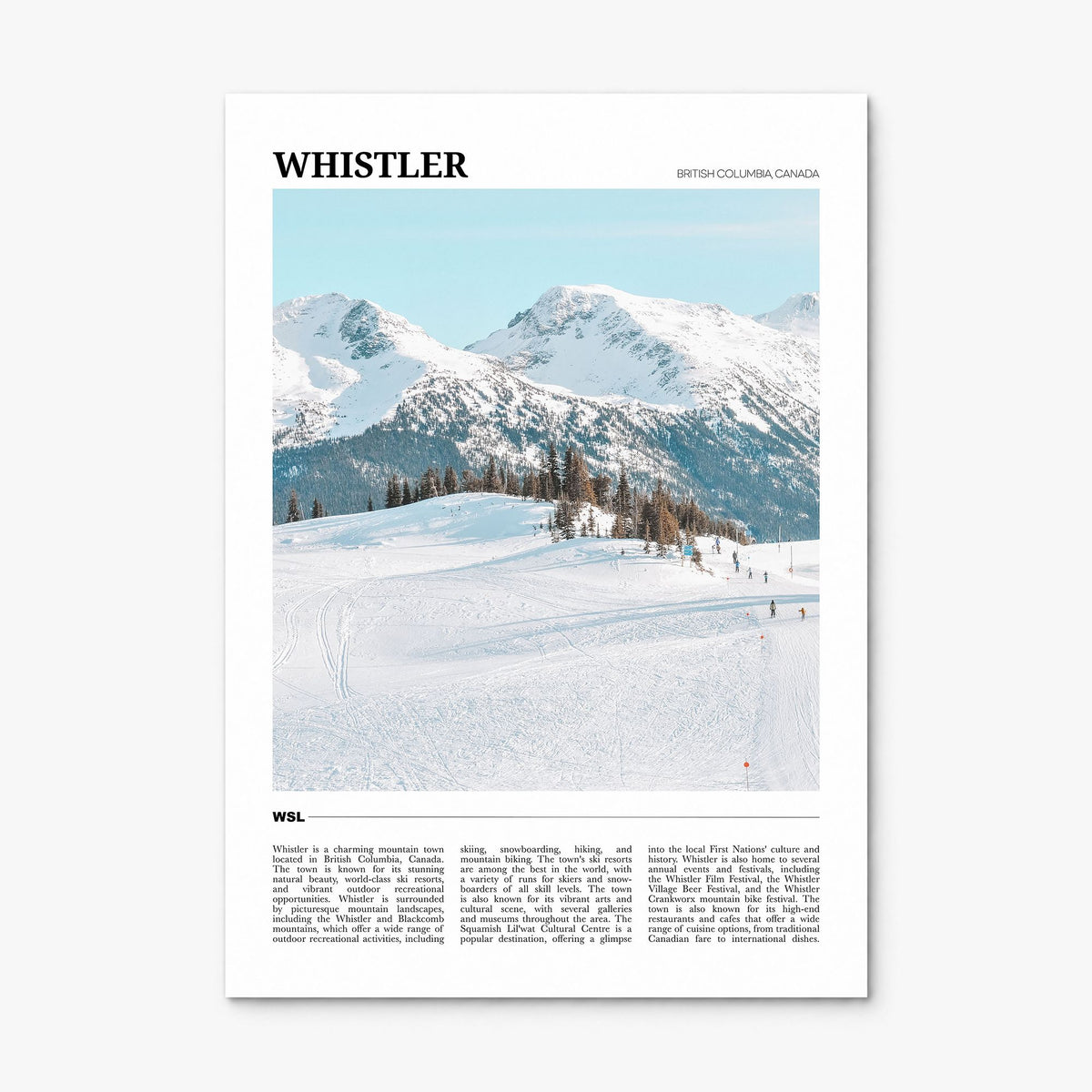 Whistler Travel Poster, print only (unframed)