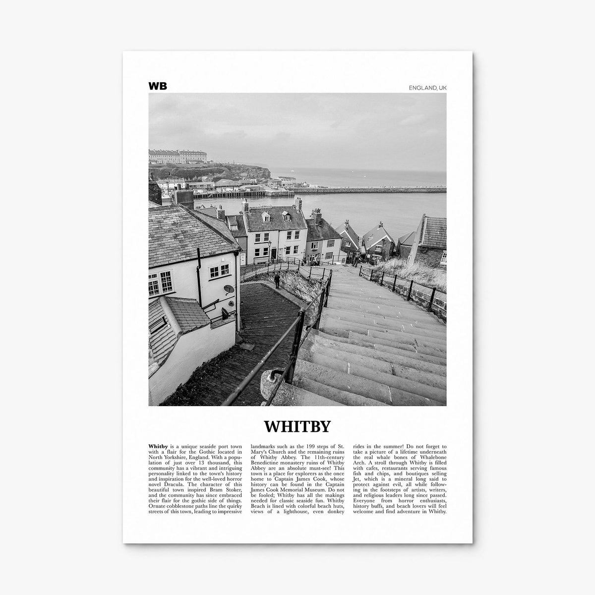 Whitby Newspaper Poster, print only (unframed)