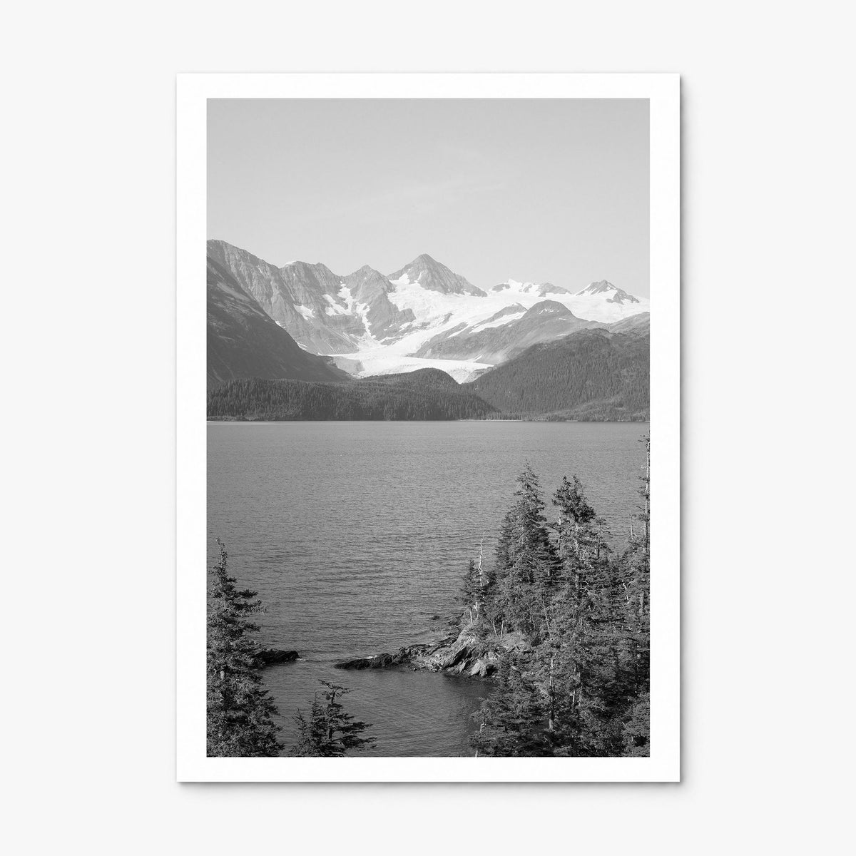 Whittier, Alaska Photo Poster, print only (unframed), white border