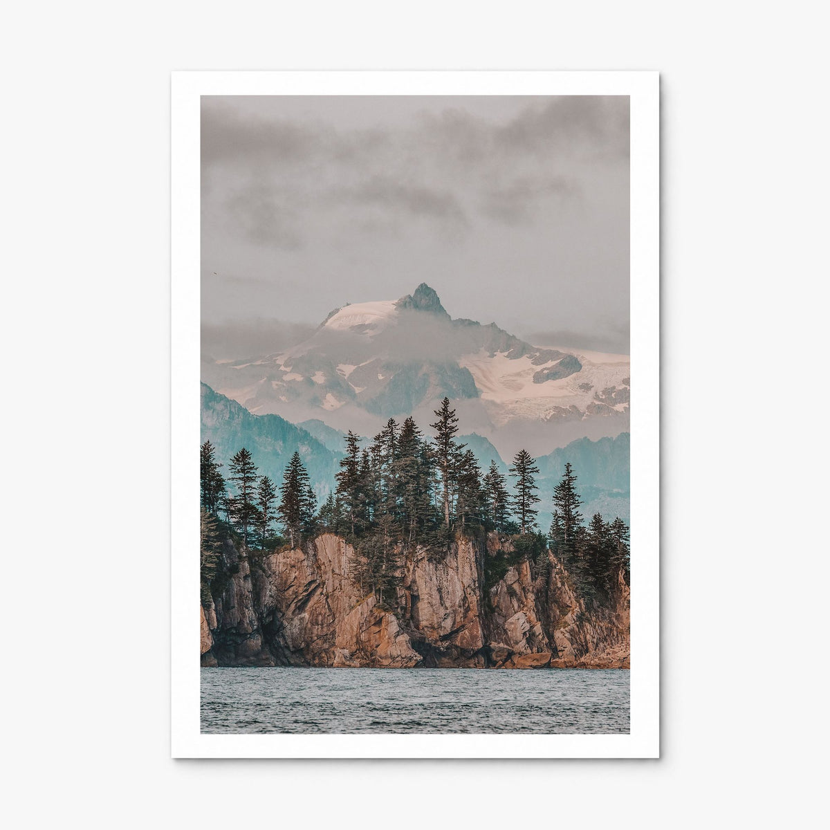 Whittier, Alaska Photo Poster, print only (unframed), white border