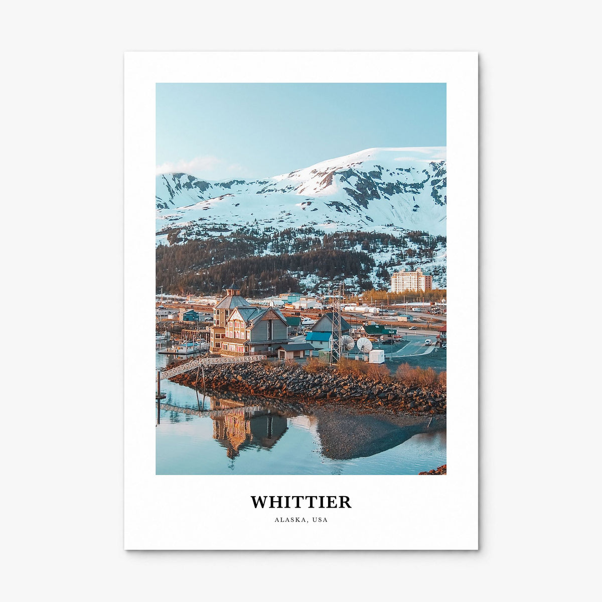 Whittier, Alaska Classic Poster, print only (unframed)