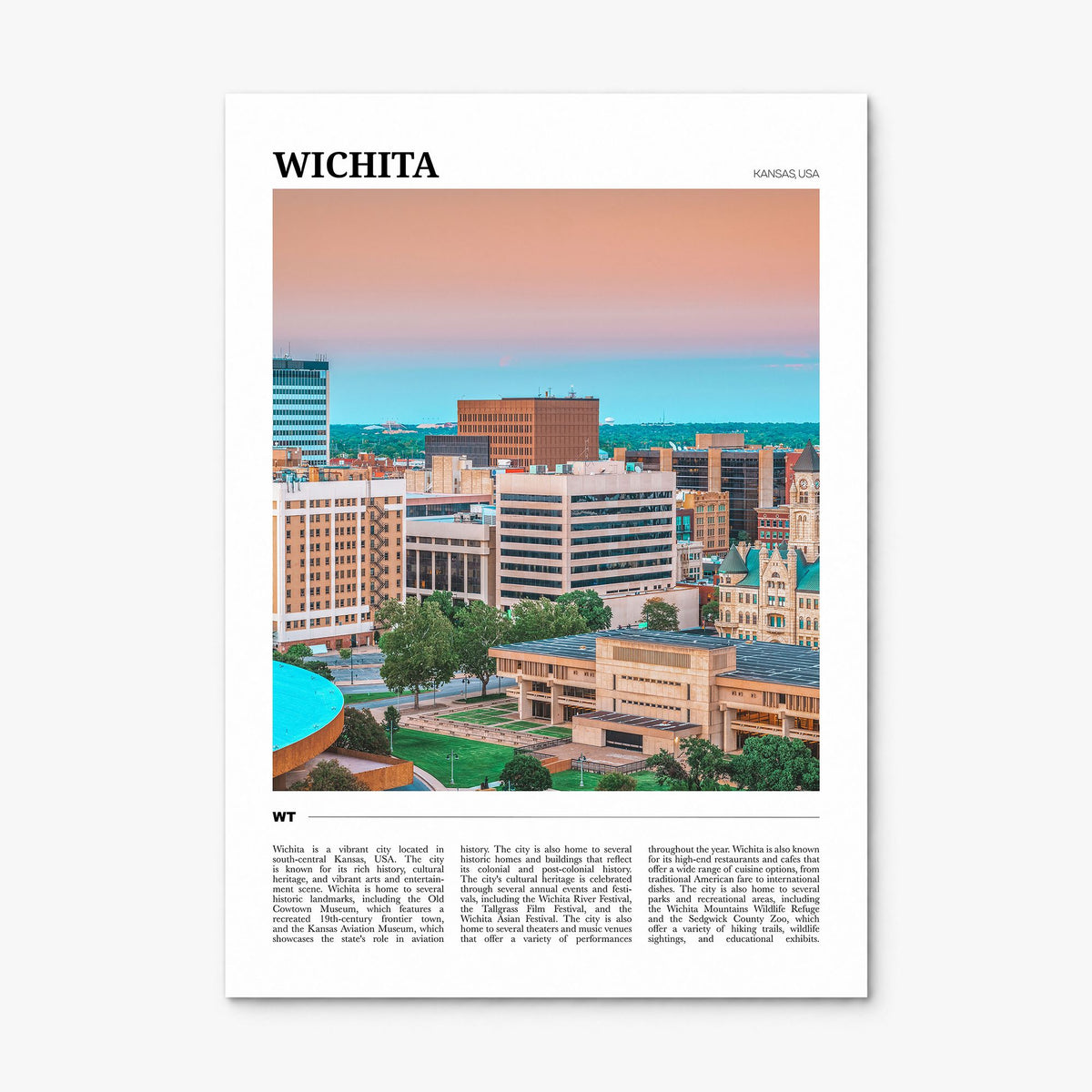 Wichita Travel Poster, print only (unframed)