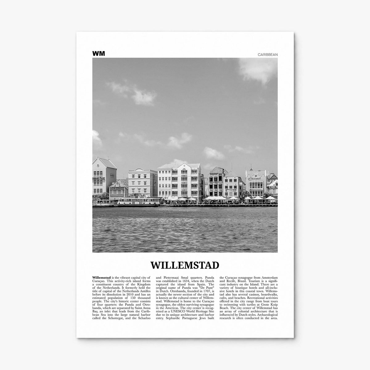 Willemstad Newspaper Poster, print only (unframed)
