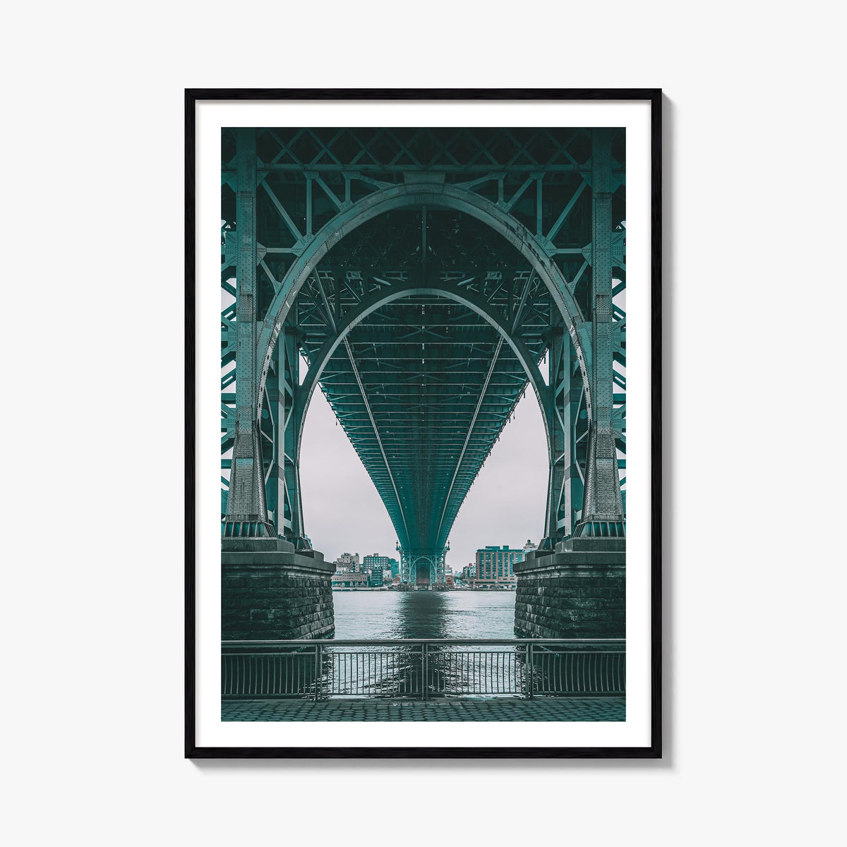 Williamsburg, New York no. 2 colorful photo poster of New York, USA – vertical wall art, unframed print shown in interior moc
