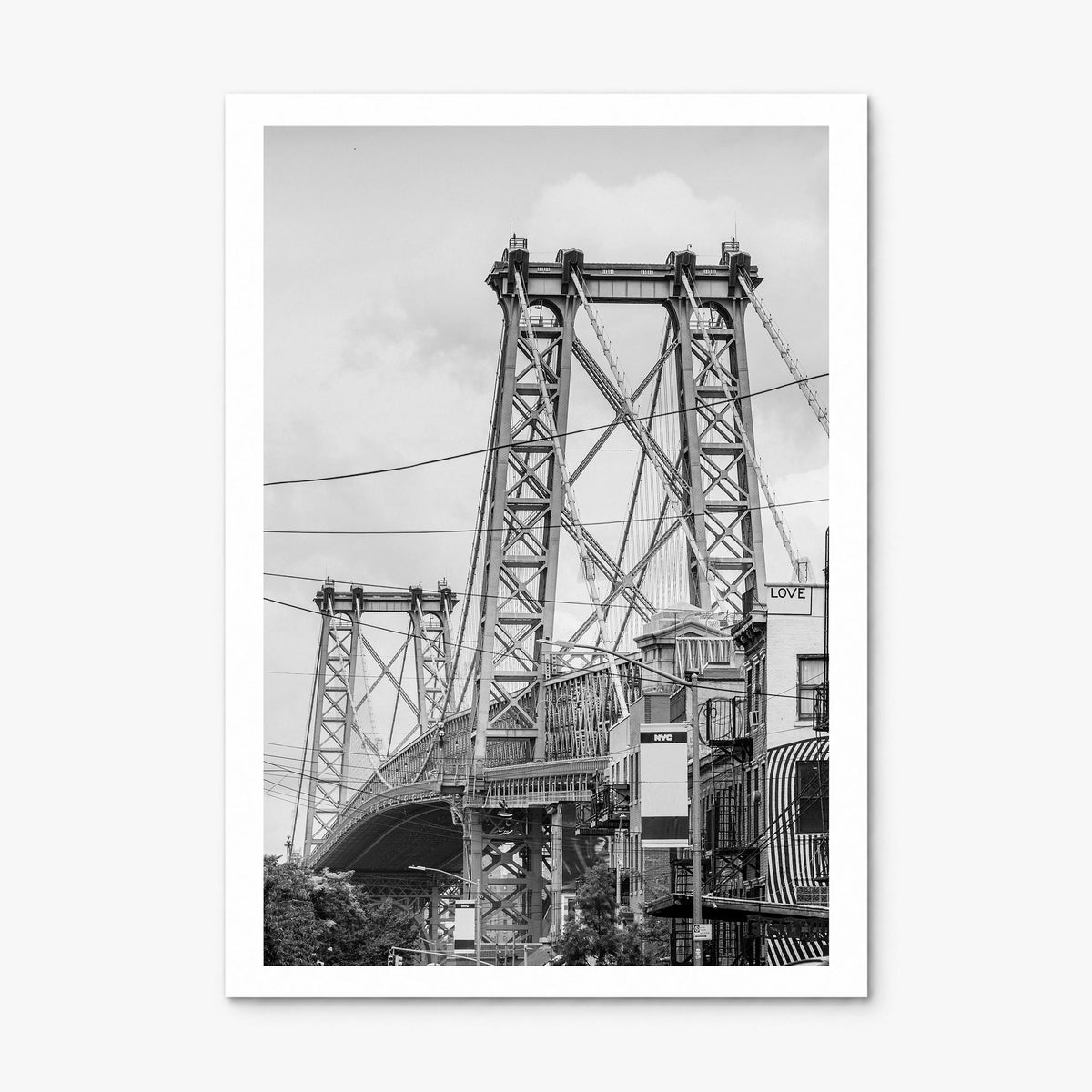 Williamsburg, New York Photo Poster, print only (unframed), white border