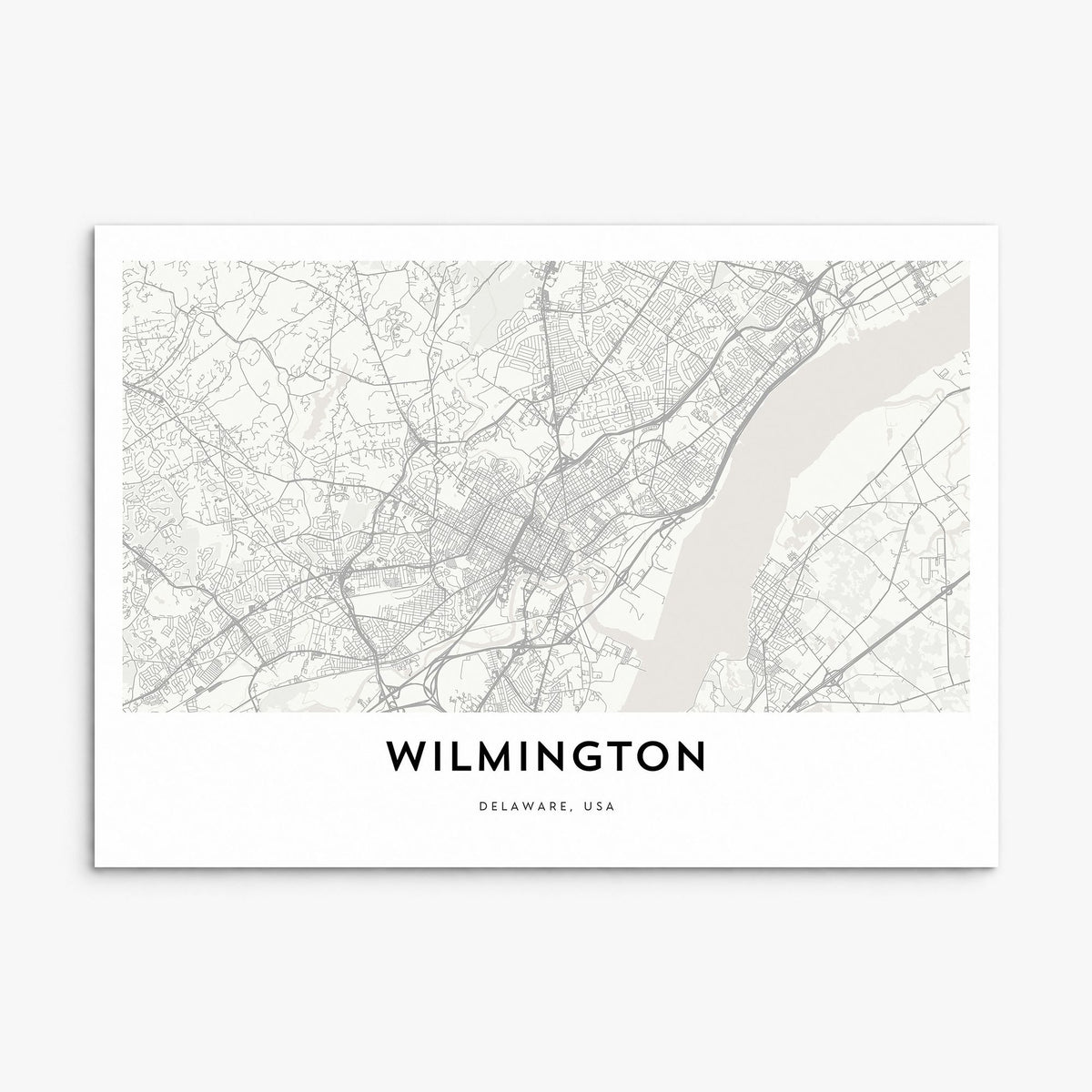 Wilmington, Delaware Map Poster, print only (unframed)