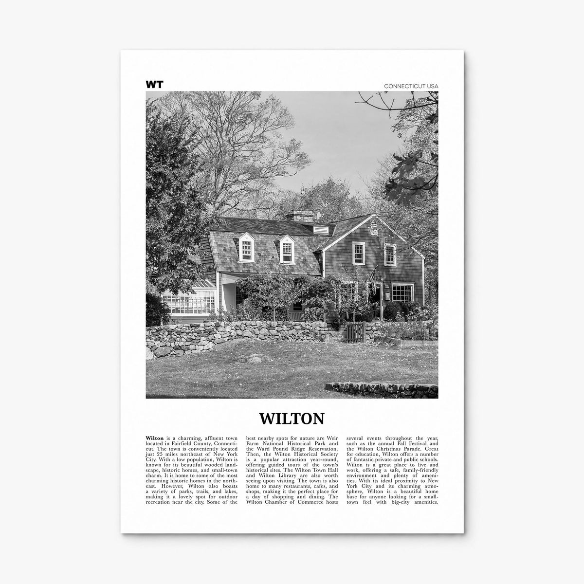 Wilton Newspaper Poster, print only (unframed)