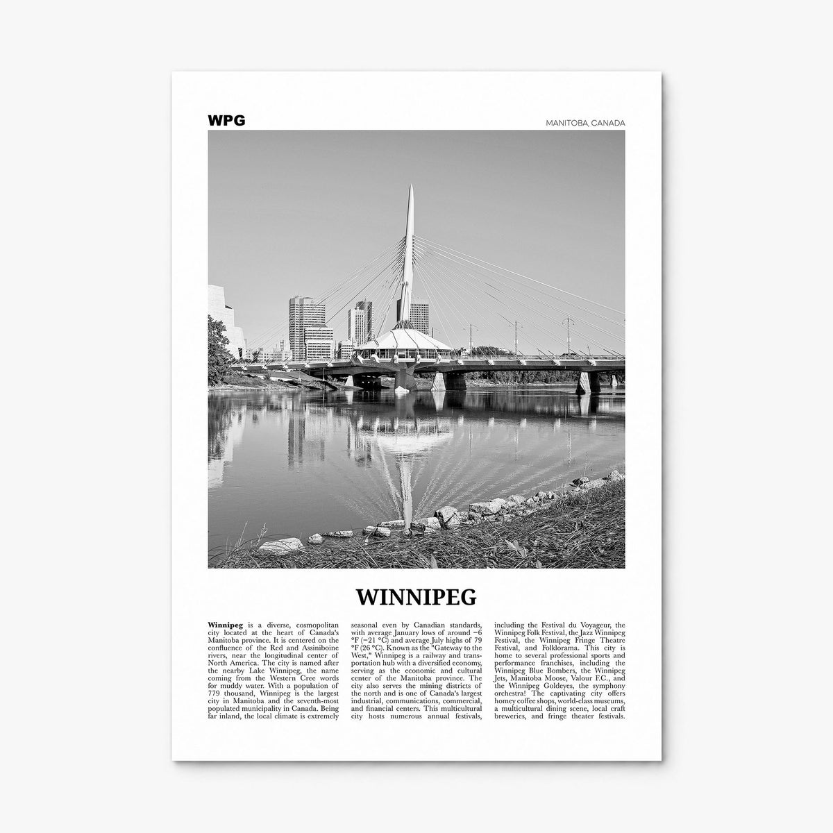 Winnipeg Newspaper No 1 Poster, print only (unframed)
