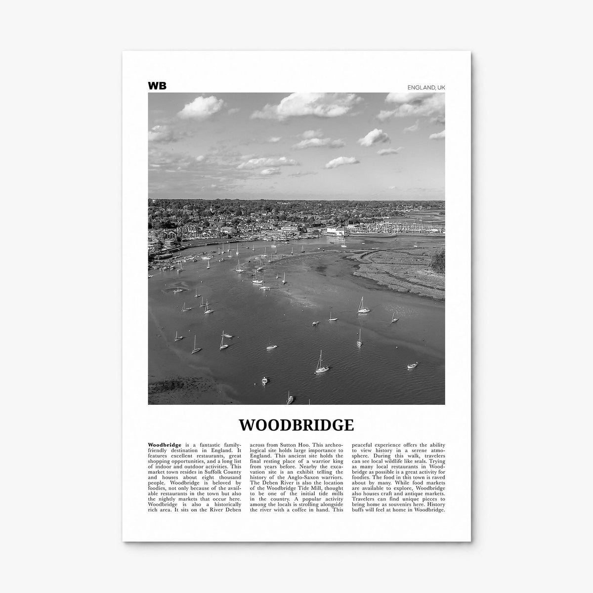 Woodbridge Newspaper Poster, print only (unframed)