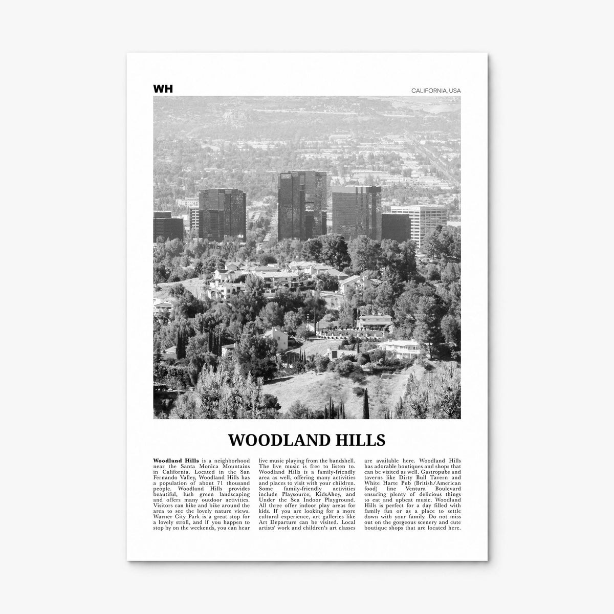 Woodland Hills Newspaper Poster, print only (unframed)