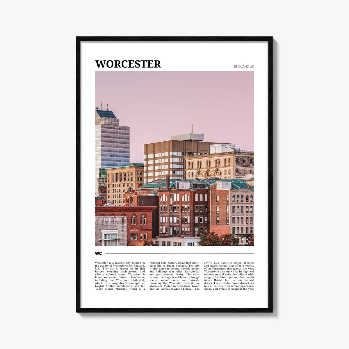 Worcester, Massachusetts Travel Poster