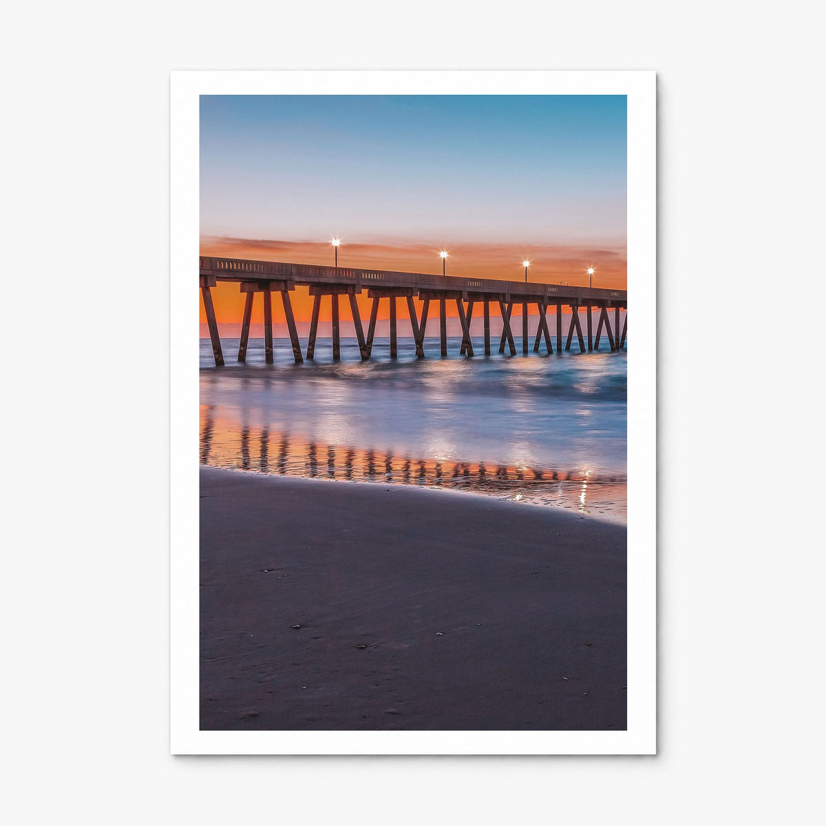 Wrightsville Beach Photo Poster, print only (unframed), white border