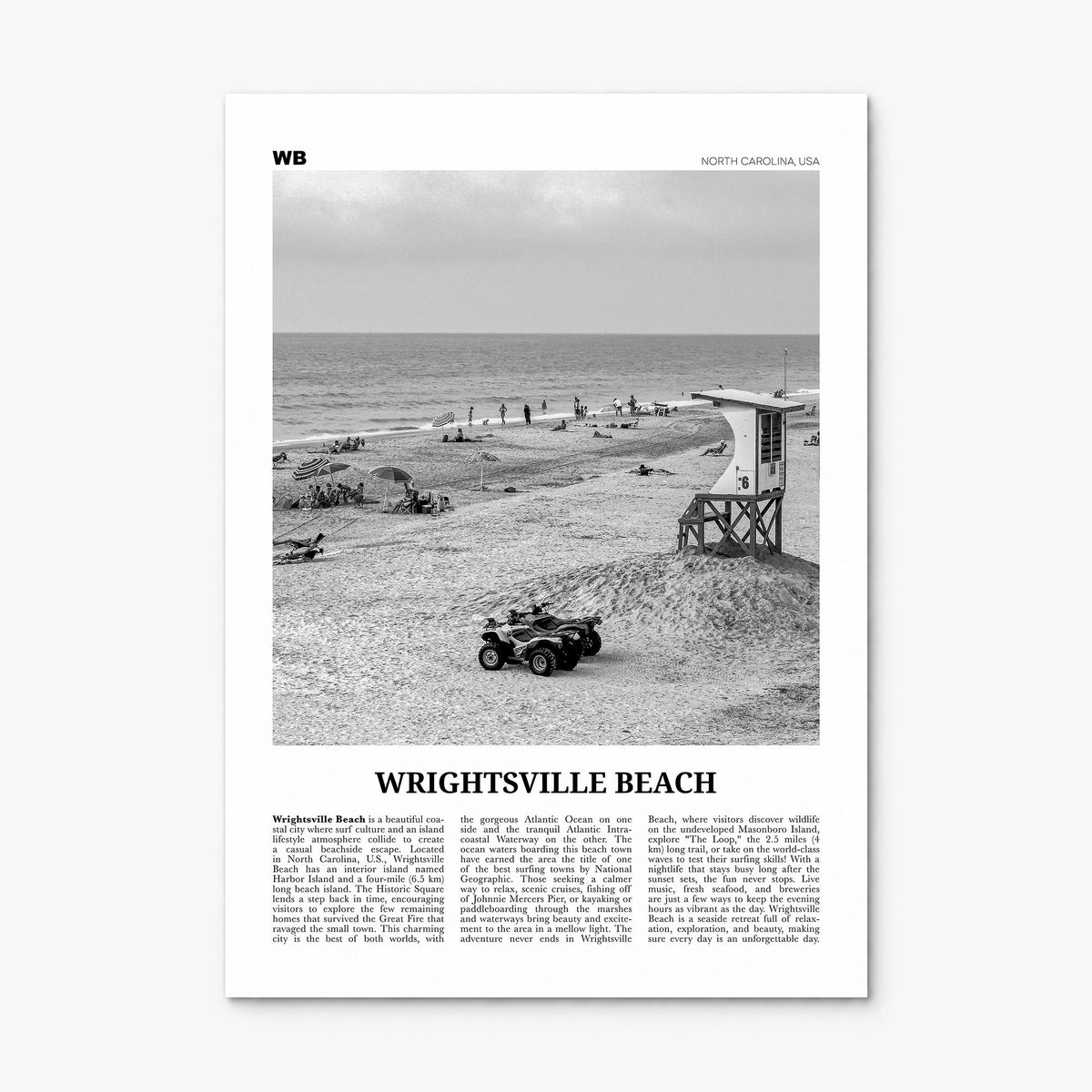 Wrightsville Beach Newspaper No 2 Poster, print only (unframed)