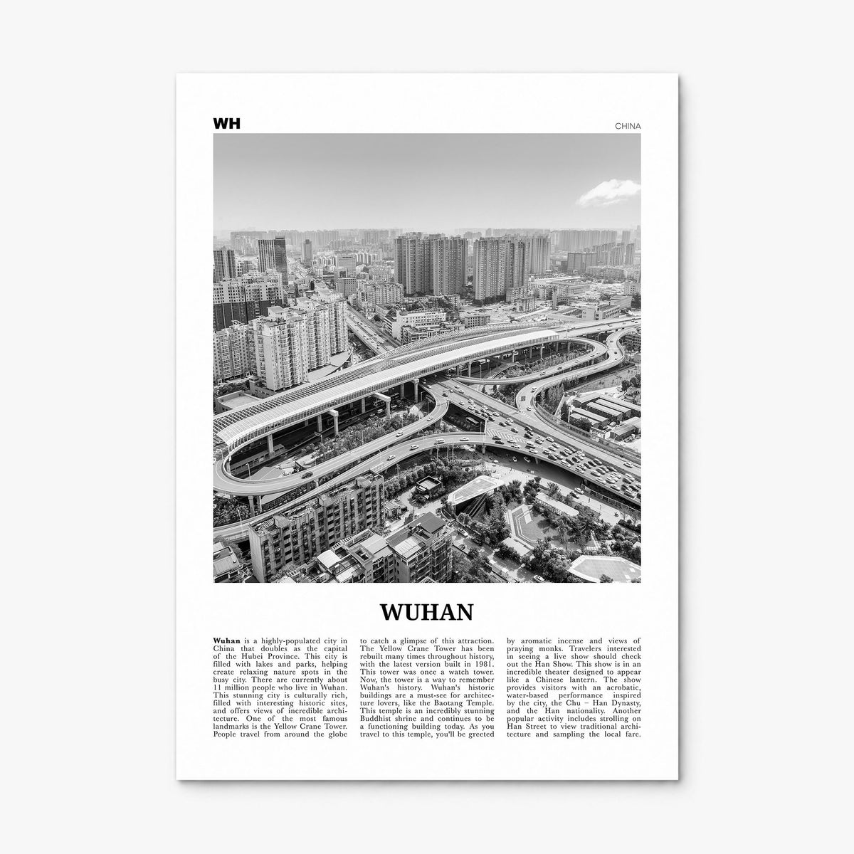 Wuhan Newspaper Poster, print only (unframed)