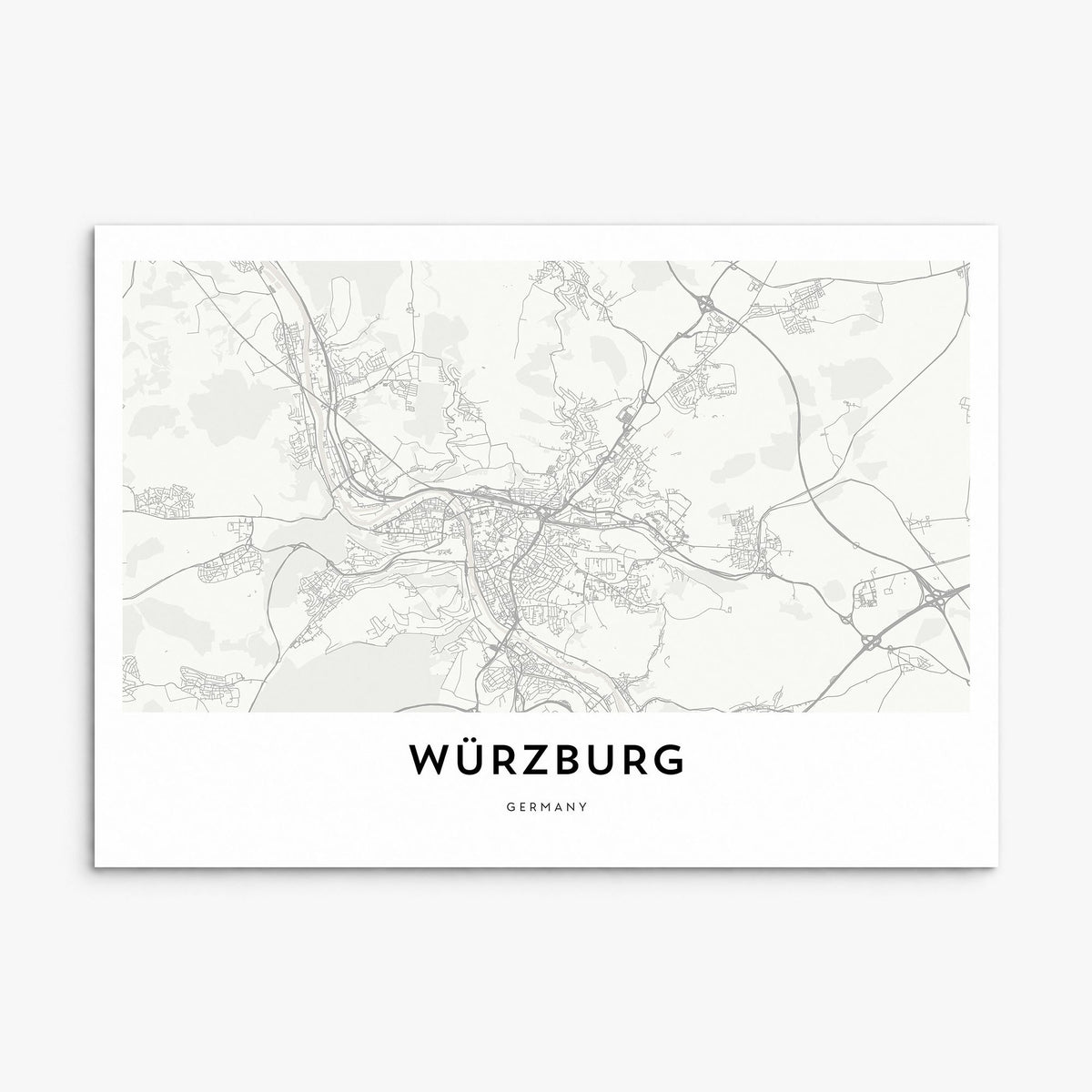 Würzburg Map Poster, print only (unframed)