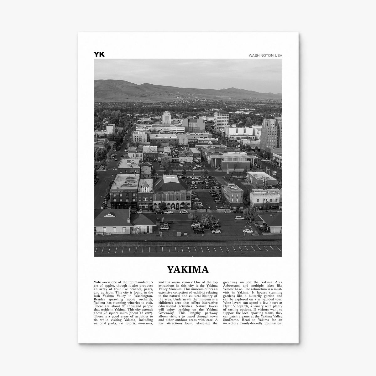 Yakima Newspaper Poster, print only (unframed)