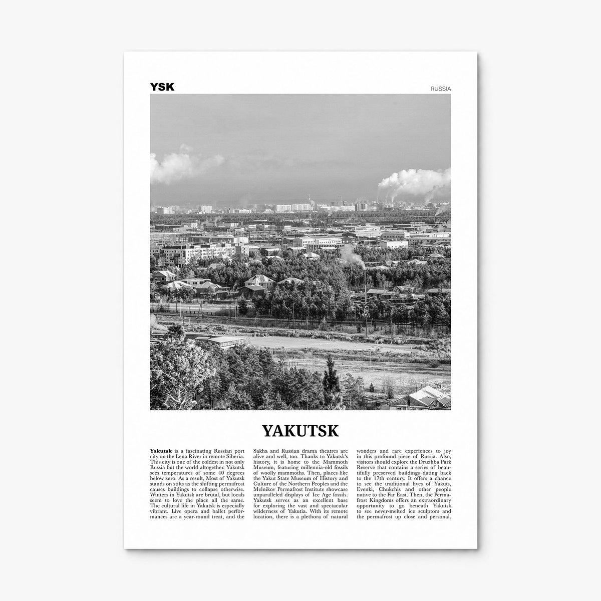 Yakutsk Newspaper Poster, print only (unframed)
