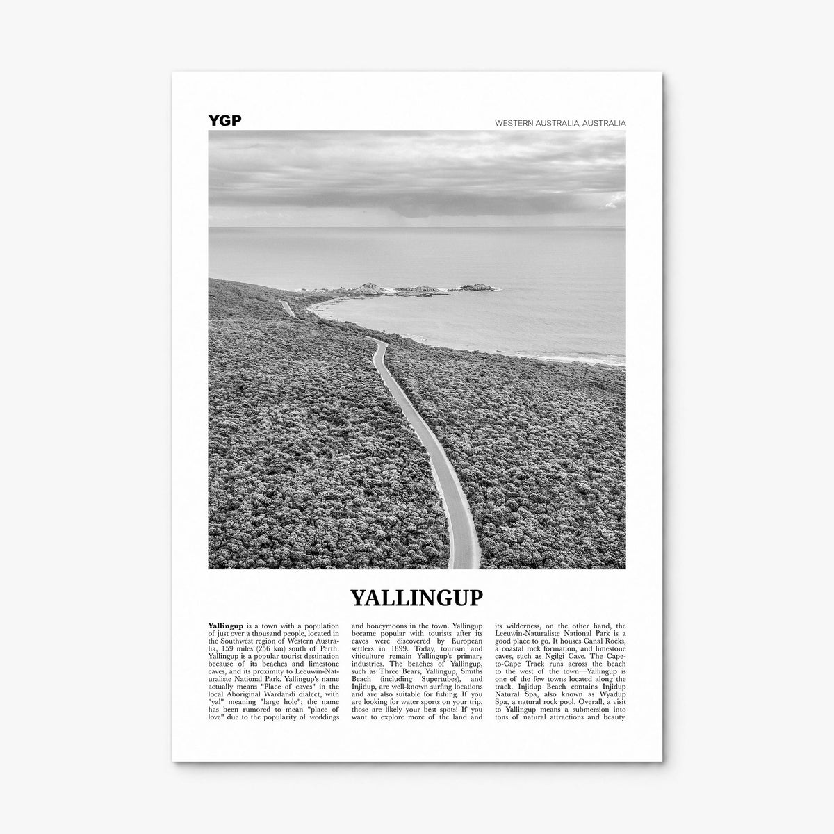 Yallingup Newspaper Poster, print only (unframed)