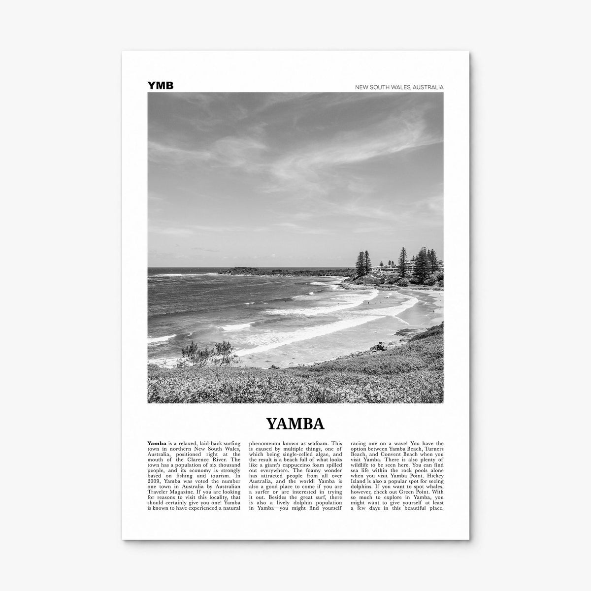 Yamba Newspaper Poster, print only (unframed)