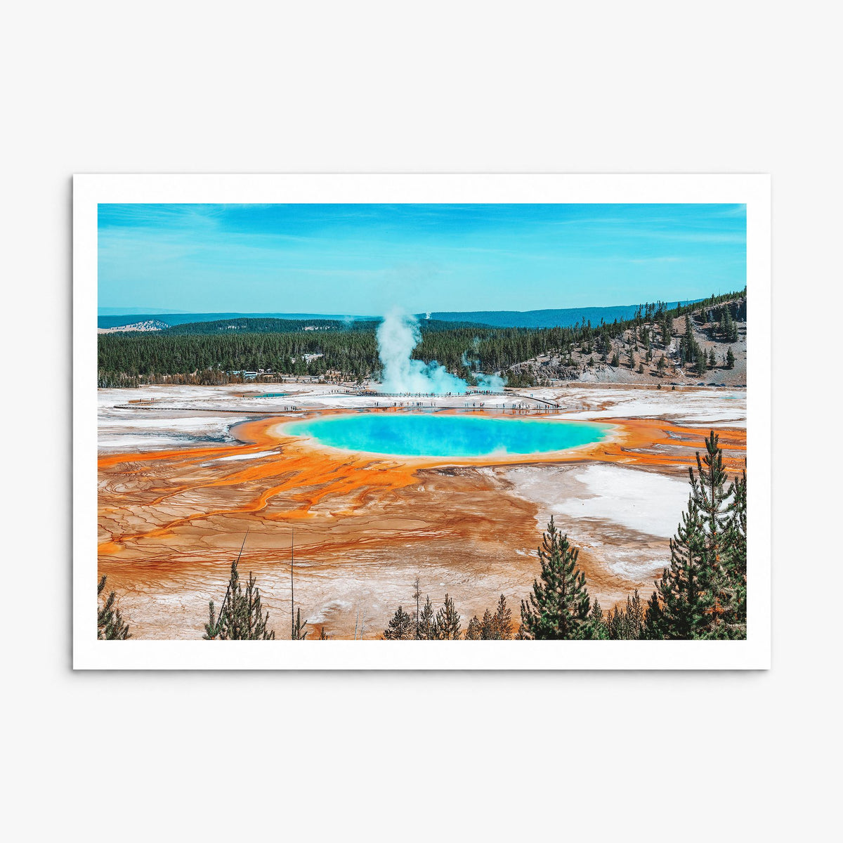 Yellowstone National Park Photo Poster, print only (unframed), white border