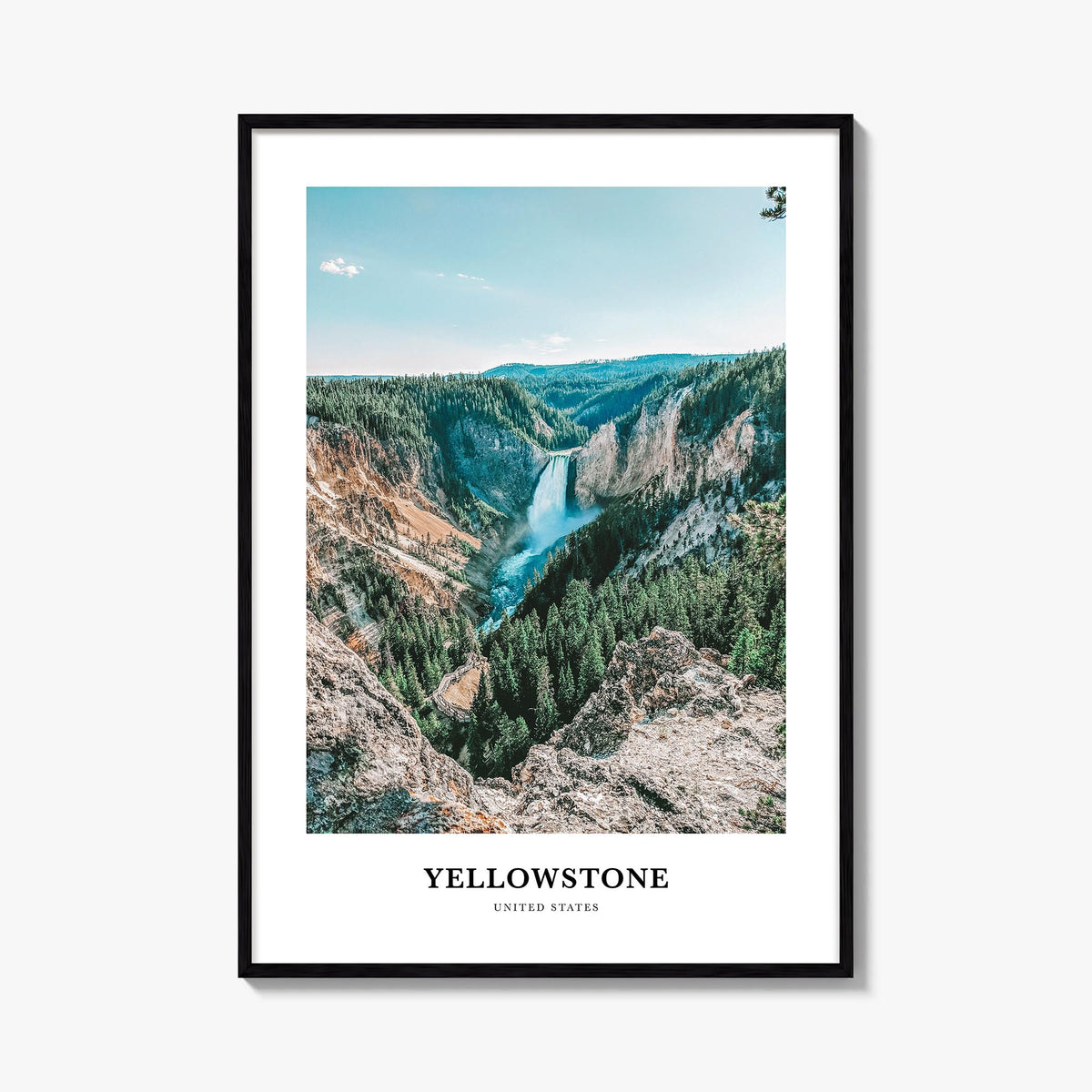 Yellowstone National Park no. 1 colorful classic poster of Wyoming, Montana & Idaho, USA – vertical wall art, unframed print