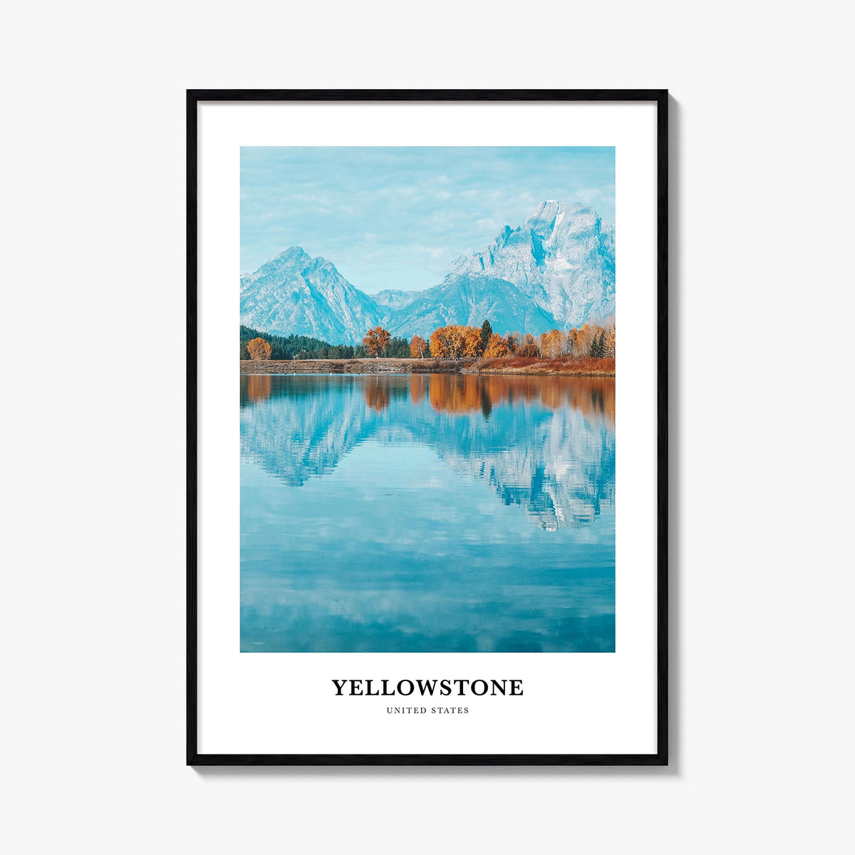Yellowstone National Park no. 2 colorful classic poster of Wyoming, Montana & Idaho, USA – vertical wall art, unframed print