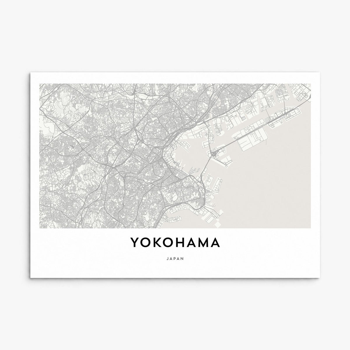 Yokohama Map Poster, print only (unframed)
