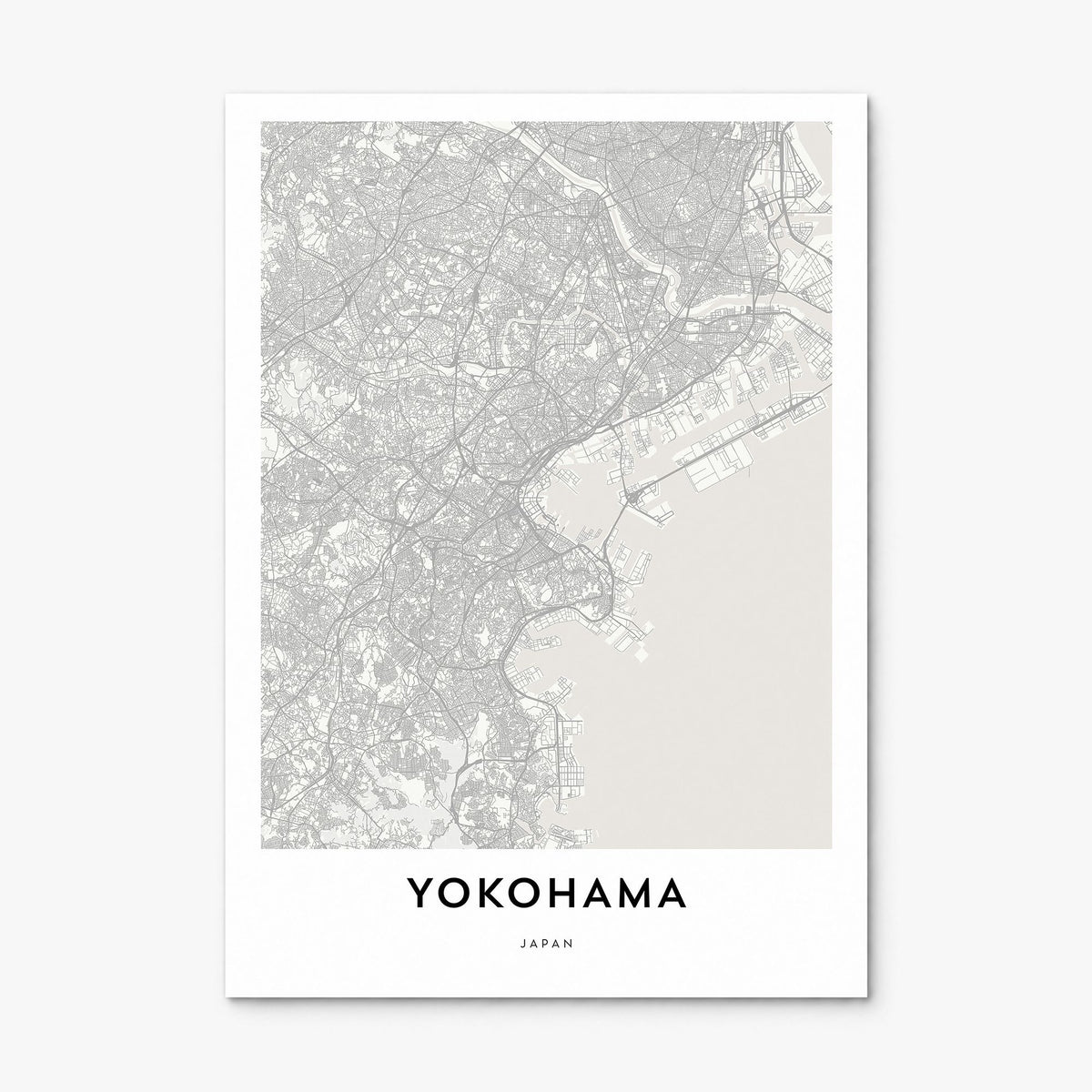 Yokohama Map Poster, print only (unframed)