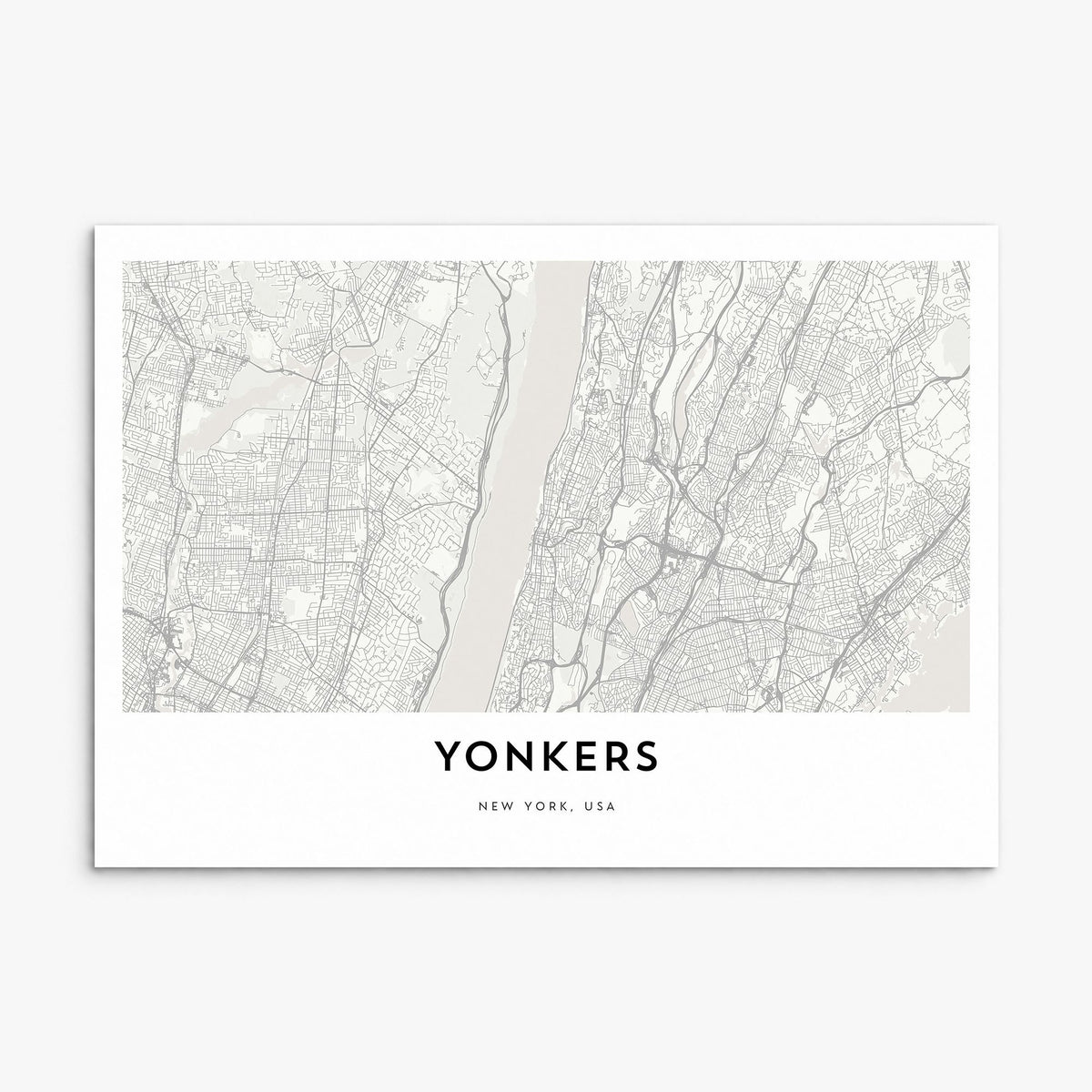 Yonkers Map Poster, print only (unframed)