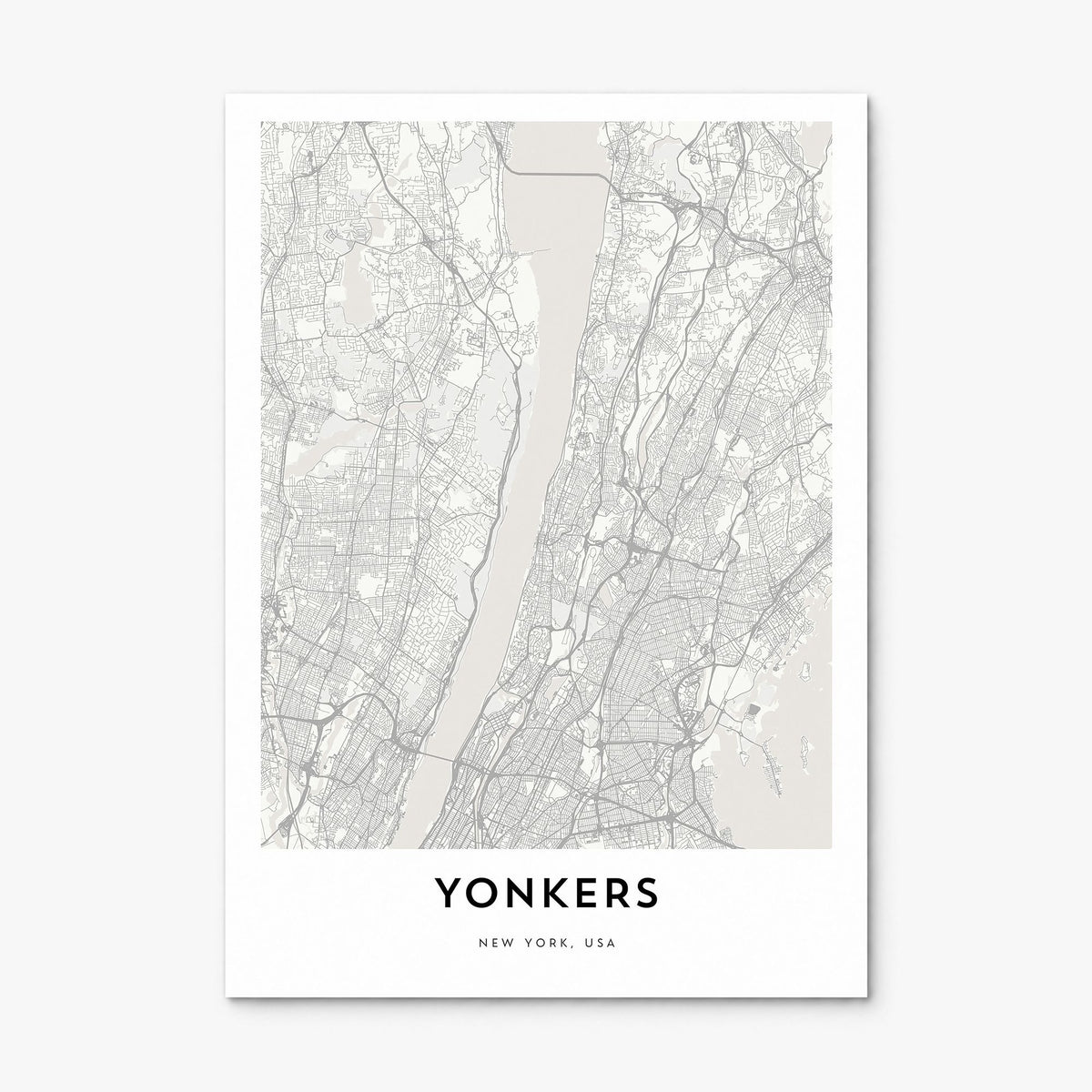 Yonkers Map Poster, print only (unframed)