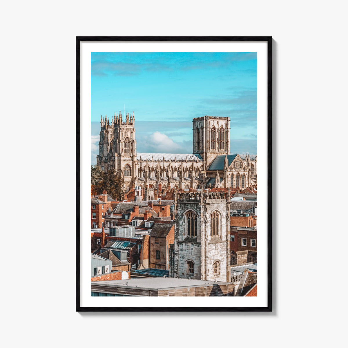 York, England colorful photo poster of United Kingdom – vertical wall art, unframed print shown in interior mockup