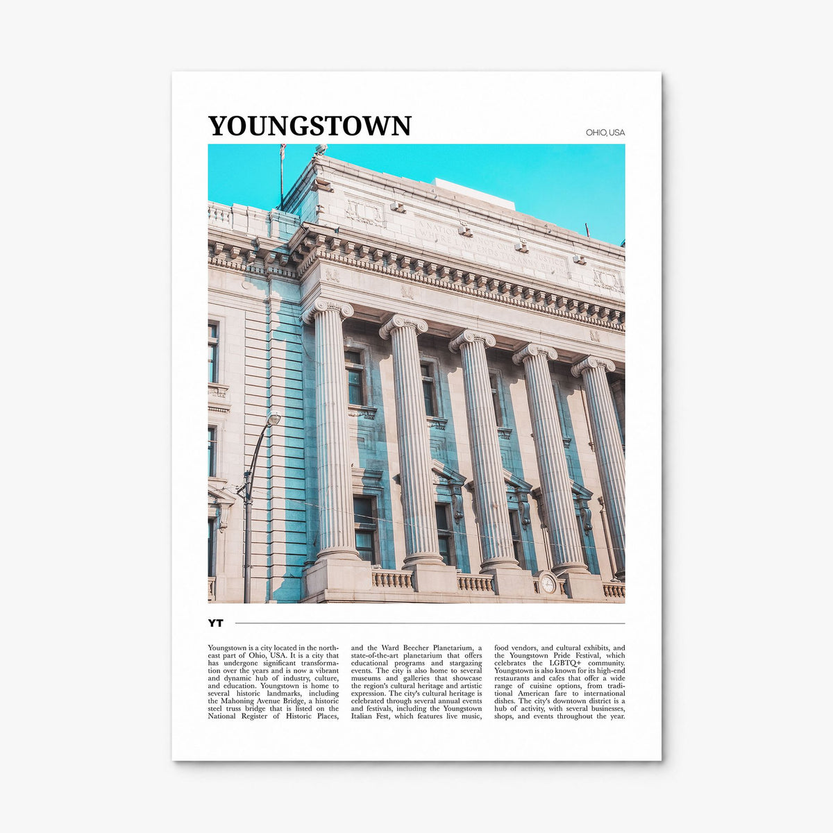 Youngstown Travel Poster, print only (unframed)