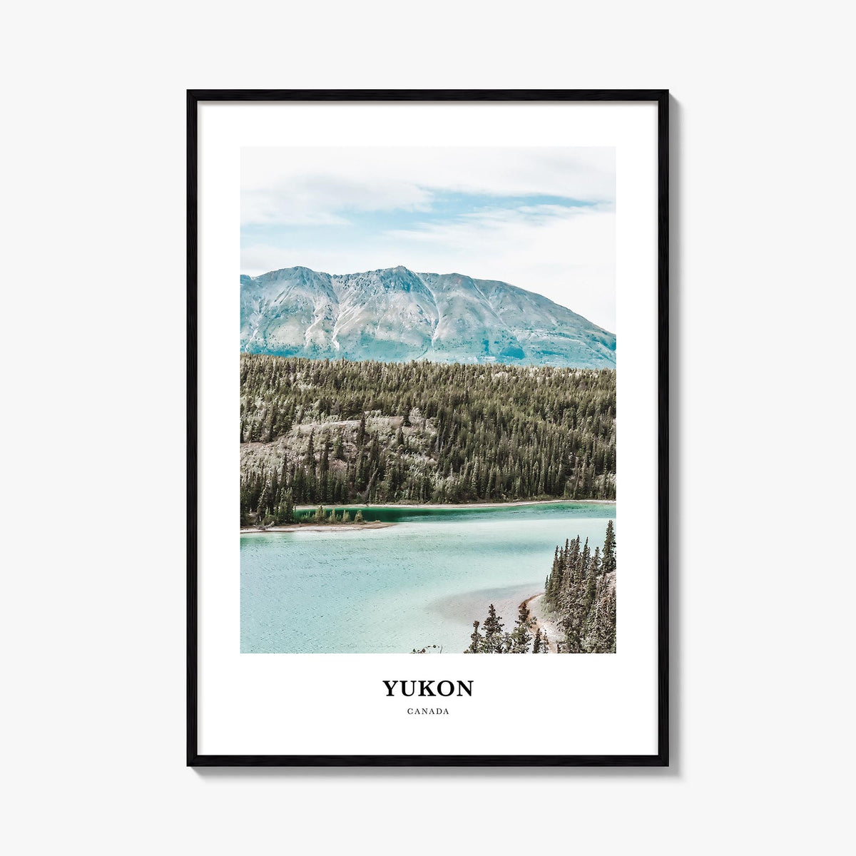 Yukon colorful classic poster of Oklahoma, USA – vertical wall art, unframed print shown in interior mockup