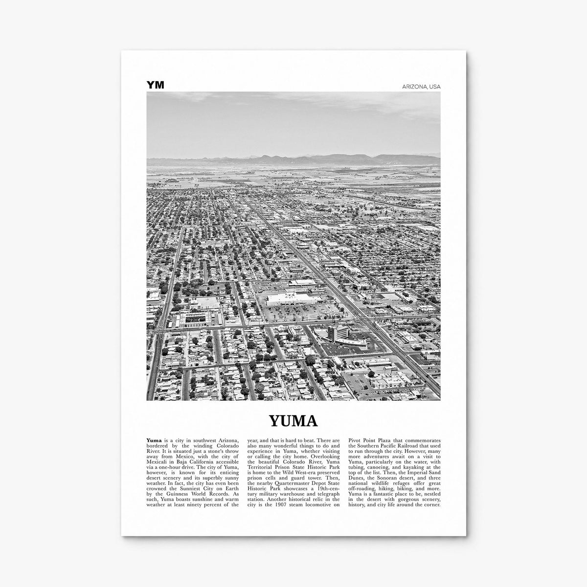 Yuma Newspaper Poster, print only (unframed)