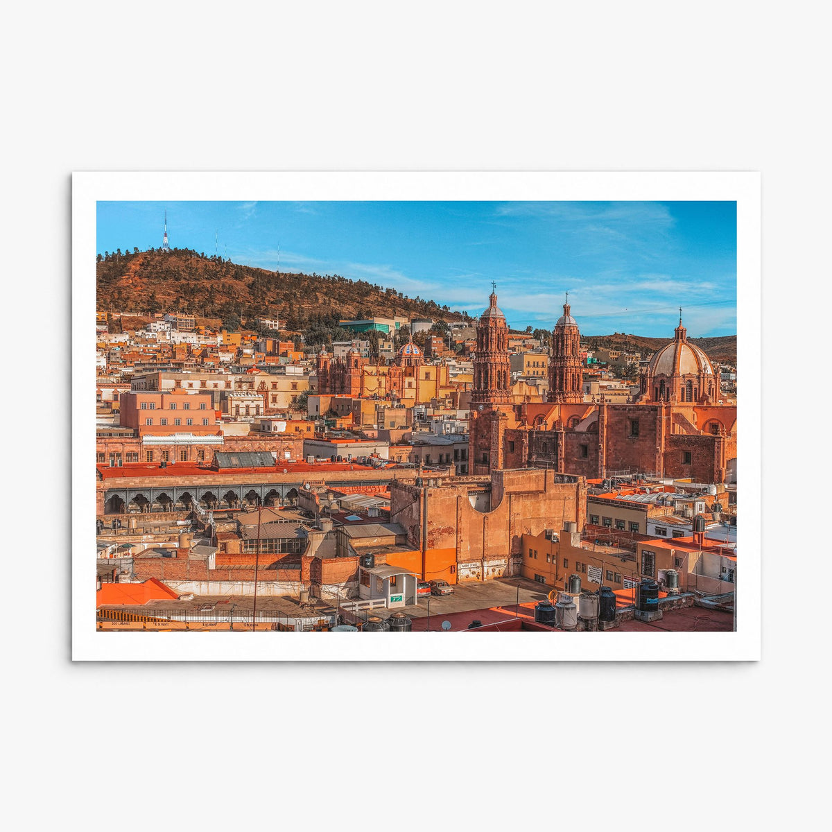 Zacatecas Photo Poster, print only (unframed), white border