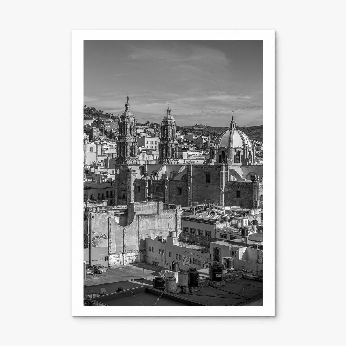 Zacatecas Photo Poster, print only (unframed), white border