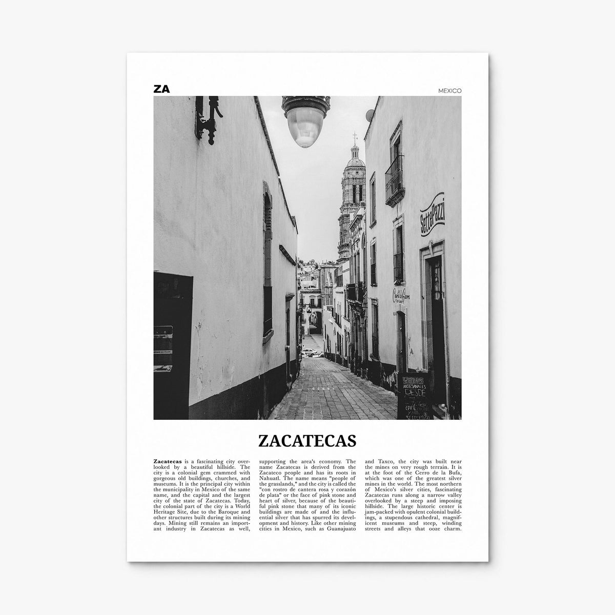 Zacatecas Newspaper No 1 Poster, print only (unframed)