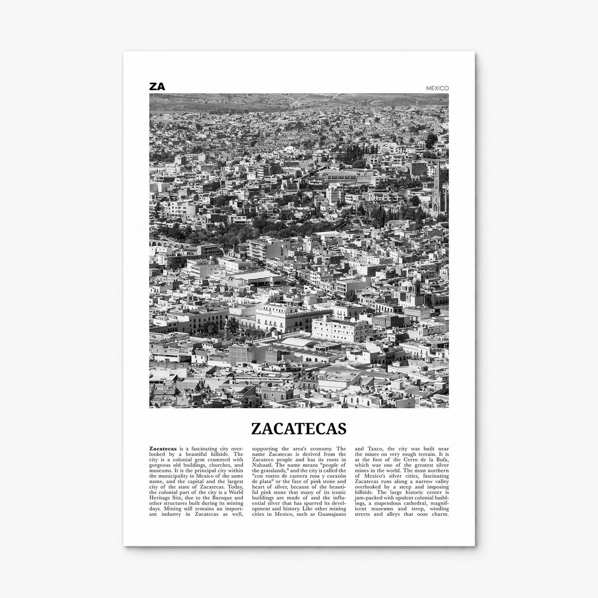 Zacatecas Newspaper No 2 Poster, print only (unframed)